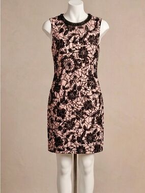 Karl Lagerfeld Black and Pink Floral Dress
